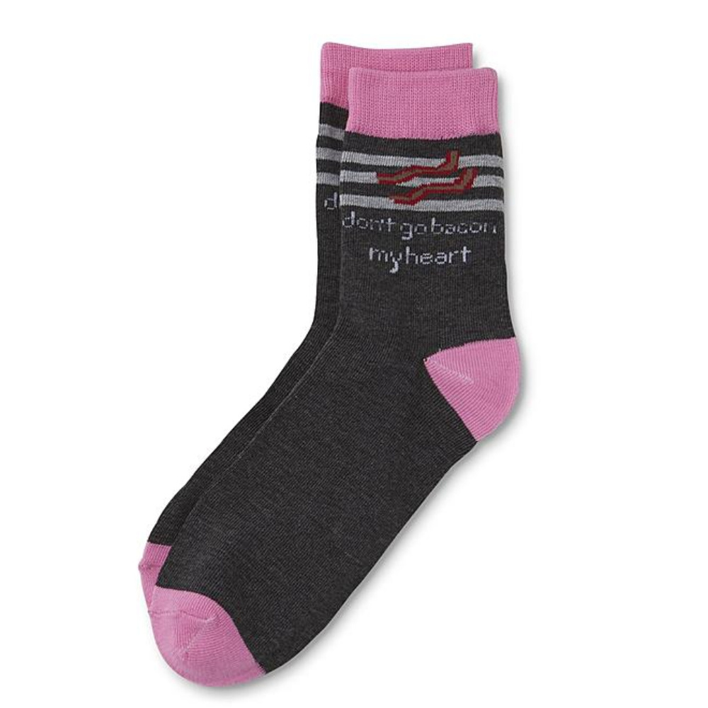 ❤️ 5/$25 ❤️Women's Quarter Socks-Bacon